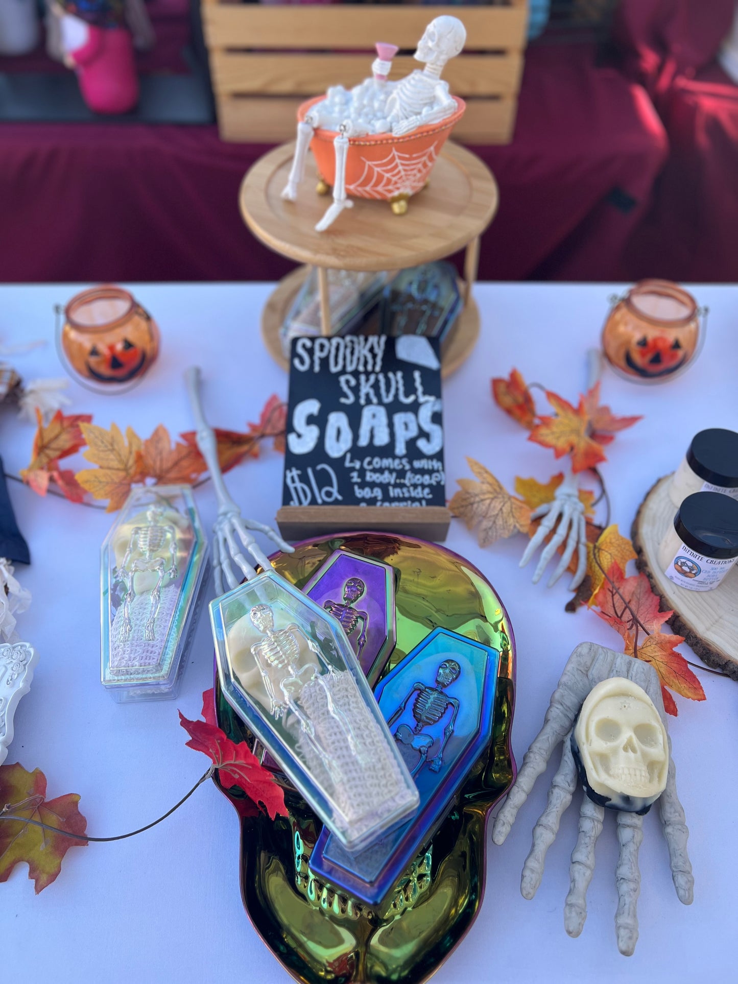 Spooky Skull Soap w/ Soap Bag